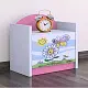 Тумба прикроватная Happy Babies Happy SZN02 Flower And Butterfly, белый/розовый