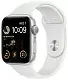 Smartwatch Apple Watch SE 44mm, carcasă din aluminiu, curea tip sport argintiu