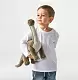 Jucărie de pluș IKEA Jattelik Dinozaur Brontozaur 55cm, bej/alb
