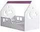 Детская кровать Happy Babies House Cloud L01 70x140см, белый/розовый