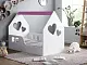 Детская кровать Happy Babies House Heart L01 70x140см, белый/розовый