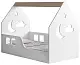 Pat pentru copii Happy Babies House Cloud L01 70x140cm, alb/light pear