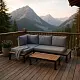 Set mobilă de grădină GardenLine WIM9841KPL, negru/lemn pe tehnoparc.md Set mobilă de grădină GardenLine WIM9841KPL, negru/lemn