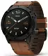 Умные часы Garmin Fenix 6X Pro Sapphire Editions Leather, черный