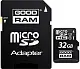 Card de memorie flash Goodram M1AA microSDHC UHS-I + SD adapter, 32GB pe tehnoparc.md Card de memorie flash Goodram M1AA microSDHC UHS-I + SD adapter, 32GB
