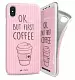 Husă de protecție I-Paint Soft iPhoneX COFFEE MUG, roz