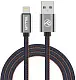 Cablu USB Tellur Denim MFI Lighting to USB 1m, albastru deschis