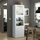 Витрина IKEA Besta/Lappviken ящик с плавно-закрывающимися направляющими 60x42x193см, белый на tehnoparc.md Витрина IKEA Besta/Lappviken ящик с плавно-закрывающимися направляющими 60x42x193см, белый