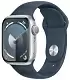 Smartwatch Apple Watch Series 9 GPS 41mm Silver Aluminium Case with Storm Blue Sport Band S/M