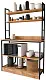 Etajeră Fabulous 5 Shelves 36x101cm, pin/negru