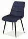 Scaun Signal Chic Velvet, albastru închis/negru