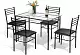 Set masă și scaune Costway HW61400, negru