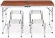 Set mobilă de grădină Modern Home GMGF-RM07, cafeniu/argintiu