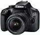 Зеркальный фотоаппарат Canon EOS 4000D + EF-S 18-55mm III + SB130 + 16ГБ SD Card, черный