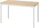 Masă IKEA Tommaryd 130x70cm, furnir stejar albit/alb