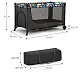 Pat pliabil KinderKraft Joy2 Happy Chapes, negru