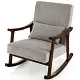 Кресло Costway JV11386CF, серый/коричневый