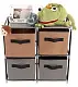 Тумба-органайзер для хранения игрушек Mobhaus Camilo Typ 1, черный/коричневый/серый на tehnoparc.md Тумба-органайзер для хранения игрушек Mobhaus Camilo Typ 1, черный/коричневый/серый