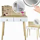 Туалетный столик Jumi Scandi CM-254152, белый/сосна на tehnoparc.md Туалетный столик Jumi Scandi CM-254152, белый/сосна