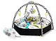 Игровой коврик KinderKraft SmartPlay, белый/черный