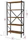 Etajeră Fabulous Shelves Metal 5 sectiuni, nuc/negru