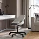 Scaun de birou IKEA Loberget/Malskar rotativ/cu pernă, alb/negru/gri închis
