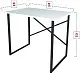 Masă de birou Fabulous 60cm, alb/negru