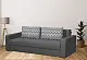 Canapea Modern Flint 2 Asti 19/Classic 04, gri închis/alb/negru