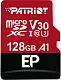 Card de memorie flash Patriot EP Series MicroSDXC V30 + SD adapter, 128GB