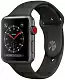 Умные часы Apple Watch Series 3 42мм, корпус из алюминия цвета серый космос, спортивный ремешок черного цвета