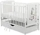 Кроватка BabyNeeds Timmi Girafa + матрас 12см + ящик, белый