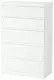 Comodă IKEA Kullen 5 sertare 70x112cm, alb