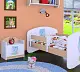 Тумба прикроватная Happy Babies Happy SZN02 Bear, белый/светлая груша на tehnoparc.md Тумба прикроватная Happy Babies Happy SZN02 Bear, белый/светлая груша