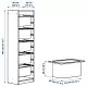 Стеллаж с контейнерами IKEA Trofast 46x30x145см, белый/серый