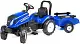 Педальный трактор с прицепом Falk New Holland 3080AB, синий