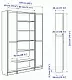Книжный шкаф IKEA Billy/Oxberg стеклянные дверцы/полки 160x30x202см, имитация темно-коричневого дуба