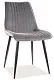 Scaun Signal Kim Velvet, negru/albastru