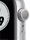 Smartwatch Apple Watch Nike Series 6 44mm, carcasă din aluminiu argintiu, curea tip sport Nike