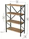 Etajeră Fabulous 4 Shelves Metal, pin/negru