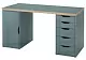 Письменный стол IKEA Lagkapten/Alex дверца/ящики 140x60см, серо-бирюзовый/черный