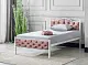 Кровать Evger K-500 90x190cm, белый/розовый
