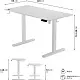 Masă de birou SENSE7 Nojo 120x60, alb
