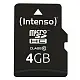 Карта памяти Intenso MicroSD Class 10 + SD Adapter, 4GB