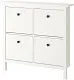 Dulap pentru încălțăminte IKEA Hemnes 4 compartimente 107x101cm, alb