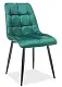 Scaun Signal Chic Velvet, verde/negru pe tehnoparc.md Scaun Signal Chic Velvet, verde/negru
