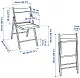 Стул IKEA Terje складной, белый/книса серый