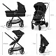 Коляска KinderKraft Newly 3in1 Mink Pro, черный