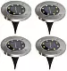 Set lampi LED Saska Garden CC-6112 4buc., argintiu