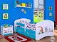 Тумба прикроватная Happy Babies Happy SZN02 Pets, белый/синий на tehnoparc.md Тумба прикроватная Happy Babies Happy SZN02 Pets, белый/синий