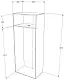 Dulap Haaus 2U 80x52x200cm, stejar sonoma
